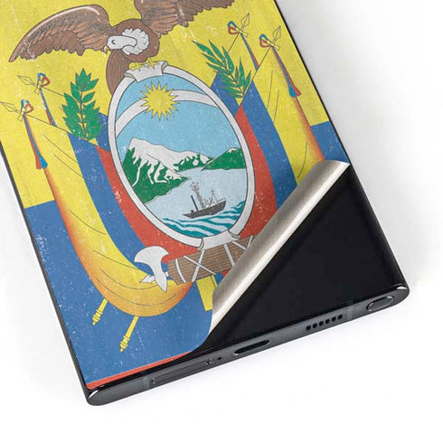 Ecuador Flag Distressed Galaxy S24 Ultra Skin